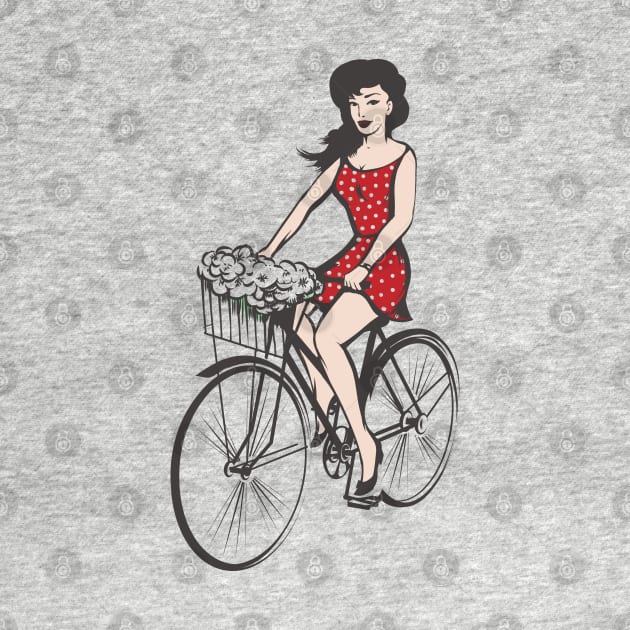 Girl on a bicycle by devaleta